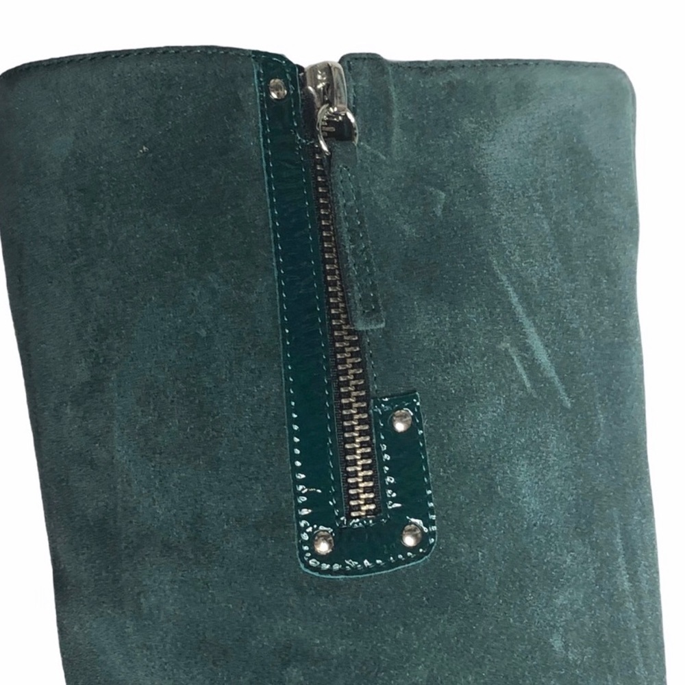 FINAL PRICE LAST CHANCE Tapeet by Vicini Turquoise Suede Leather Boots 38 - Picture 5 of 12